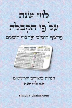 לוח שנה קבלי - פרצוף הימים ופרצוף הזמנים עם ה& - &