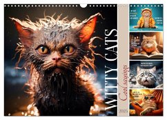 WITTY CATS Cool sayings (Wall Calendar 2025 DIN A3 landscape), CALVENDO 12 Month Wall Calendar - Viola, Melanie