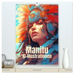 Manitu - KI-Illustrationen (hochwertiger Premium Wandkalender 2025 DIN A2 hoch), Kunstdruck in Hochglanz - Calvendo;Brunner-Klaus, Liselotte