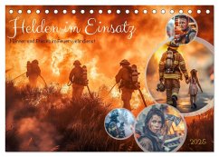 Helden im Einsatz - Männer und Frauen im Feuerwehrdienst (Tischkalender 2025 DIN A5 quer), CALVENDO Monatskalender - Calvendo;Gierok-Latniak, Steffen
