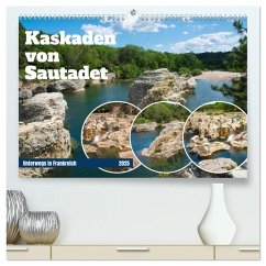 Kaskaden von Sautadet (hochwertiger Premium Wandkalender 2025 DIN A2 quer), Kunstdruck in Hochglanz