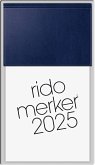 rido/idé 7035003385 Vormerkbuch Modell Merker (2025)  1 Seite = 1 Tag  108 × 201 mm  736 Seiten  Miradur-Einband  dunkelblau
