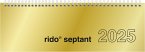rido/idé 7036121915 Querterminbuch Modell septant (2025)  2 Seiten = 1 Woche  305 × 105 mm  128 Seiten  Glanzkarton-Einband  goldfarben