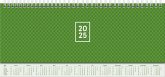 Brunnen 1077262015 Querterminbuch Modell 772 (2025)  2 Seiten = 1 Woche  297 × 105 mm  112 Seiten  Karton-Einband mit verlängerter Rückwand  grün