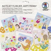 URSUS Kinder-Bastelsets Bastelset Filzbilder "Happy friends"