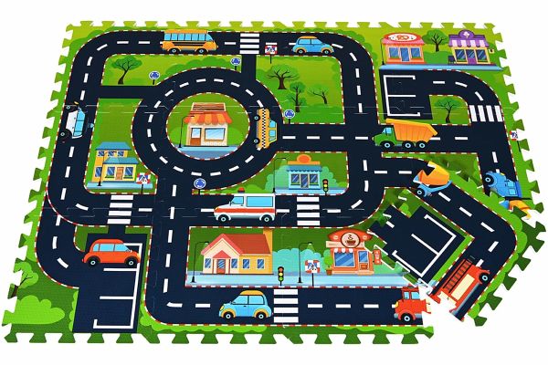 Knorrtoys 21027 - Puzzlematte Straße, 12 Matten á 30cm, Schaumstoff, Straßenteppich Knorrtoys 21027 - Puzzlematte Straße, 12 Matten á 30cm, Schaumstoff, Straßenteppich