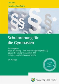 Cover Schulordnung für die Gymnasien