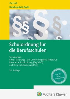 Cover Schulordnung für die Berufsschulen