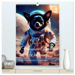 Chihuahua Abenteuer im Weltraum (hochwertiger Premium Wandkalender 2025 DIN A2 hoch), Kunstdruck in Hochglanz - Calvendo;Stachanczyk, Katharina