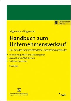 Handbuch zum Unternehmensverkauf - Niggemann, Britt;Niggemann, Mark