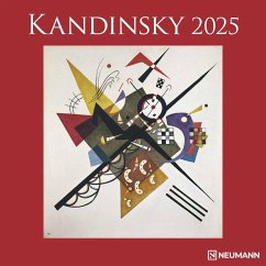 Kandinsky 2025 Broschürenkalender, 30x30cm, Wandkalender mit Abbildungen von Kandinsky, Mondphasen, viel Platz für Notizen und internationale Feiertage/Kalendarium