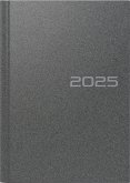 rido/idé 7026013905 Buchkalender Modell Mentor (2025)  1 Seite = 1 Tag  A5  352 Seiten  Kunststoff-Einband Reflection  grau