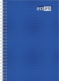 rido/idé 7021007025 Buchkalender Modell futura 2 (2025)  2 Seiten = 1 Woche  A5  160 Seiten  Grafik-Einband  blau