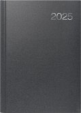 Brunnen 1076361905 Buchkalender Modell 763 (2025)  2 Seiten = 1 Woche  A4  144 Seiten  Bucheinbandstoff Metallico  vulkanschwarz