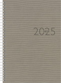 rido/idé 7023036805 Buchkalender Modell studioplan int. (2025)  2 Seiten = 1 Woche  168 × 240 mm  160 Seiten  Kunstleder-Einband Tejo  grau