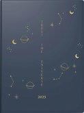 rido/idé 7013607015 Taschenkalender Young Line Mini (2025) "Universe"  2 Seiten = 1 Woche  A6  160 Seiten  Grafik-Einband  dunkelblau