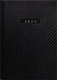 rido/idé 7021812805 Buchkalender Modell Chefplaner (2025) "Carbon"  1 Seite = 1 Tag  A5  400 Seiten  Kunstleder-Einband  flexibel  schwarz