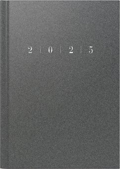 rido/idé 7023013805 Buchkalender Modell studioplan int. (2025)  2 Seiten = 1 Woche  168 × 240 mm  160 Seiten  Kunststoff-Einband Reflection  grau