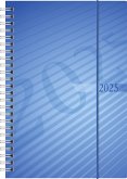 rido/idé 7021102305 Buchkalender Modell futura 2 (2025)  2 Seiten = 1 Woche  A5  160 Seiten  PP-Einband  blau