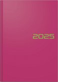Brunnen 1079561645 Buchkalender Modell 795 (2025)  1 Seite = 1 Tag  A5  352 Seiten  Balacron-Einband  pink