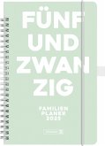 Brunnen 1070290035 Buchkalender Familienplaner (2025) "Fünfundzwanzig"  2 Seiten = 1 Woche  A5  192 Seiten  Hardcover  mint