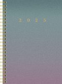 rido/idé 7021407015 Buchkalender Young Line (2025) &quote;Colour Gradient&quote;  2 Seiten = 1 Woche  A5  160 Seiten  Grafik-Einband  bunt