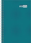 rido/idé 7021007045 Buchkalender Modell futura 2 (2025)  2 Seiten = 1 Woche  A5  160 Seiten  Grafik-Einband  petrol