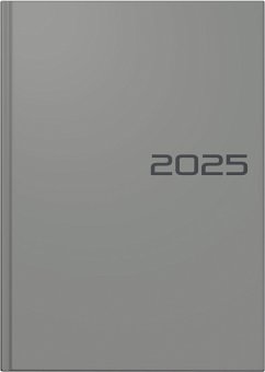Brunnen 1079561635 Buchkalender Modell 795 (2025)  1 Seite = 1 Tag  A5  352 Seiten  Balacron-Einband  grau