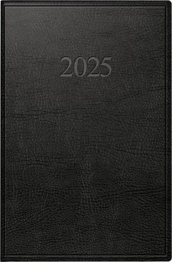 rido/idé 7011054905 Taschenkalender Modell partner/Industrie I (2025)  2 Seiten = 1 Woche  A7  224 Seiten  Kunstleder-Einband Prestige  schwarz