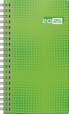rido/idé 7016907015 Taschenkalender Modell Taschenplaner int. (2025)  2 Seiten = 1 Woche  A6  144 Seiten  Grafik-Einband  grün