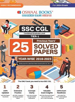 Oswaal SSC CGL (Combined Graduate Level) Tier-I 25 Previous Years Solved Papers   Year-wise 2016-2023   For 2024 Exam - Oswaal Editorial Board