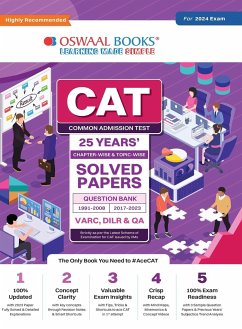 Oswaal CAT 25 YEARS Chapter-wise & Topic-wise Solved Papers (VARC, DILR & QA) (1991-2008 & 2017-2023) for 2024 Exam - Oswaal Editorial Board