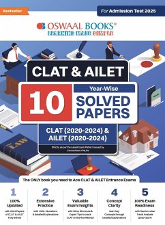 Oswaal CLAT & AILET 10 Previous Years Solved Papers - Year-Wise   CLAT (2020 -2024) & AILET (2020 - 2024) For Admission Test 2025 - Oswaal Editorial Board
