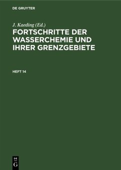 Fortschritte der Wasserchemie und ihrer Grenzgebiete. Heft 14 (eBook, PDF)