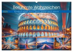 Berühmte Wahrzeichen (Wandkalender 2025 DIN A2 quer), CALVENDO Monatskalender