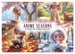 Anime Seasons: Ein Kalender voller lebendiger Manga-Szenen (Tischkalender 2025 DIN A5 quer), CALVENDO Monatskalender