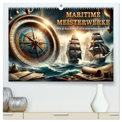 Maritime Meisterwerke: Ein KI-Kalender für Seefahrerherzen (hochwertiger Premium Wandkalender 2025 DIN A2 quer), Kunstdruck in Hochglanz - Calvendo;arteafcti
