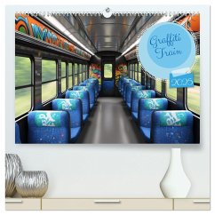 Graffiti Train (hochwertiger Premium Wandkalender 2025 DIN A2 quer), Kunstdruck in Hochglanz