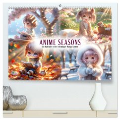 Anime Seasons: Ein Kalender voller lebendiger Manga-Szenen (hochwertiger Premium Wandkalender 2025 DIN A2 quer), Kunstdruck in Hochglanz - Calvendo;artefacti