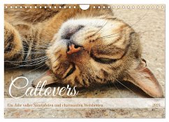Catlovers - Ein Jahr voller Samtpfoten und charmanten Weisheiten (Wandkalender 2025 DIN A4 quer), CALVENDO Monatskalender