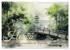 Heiwa - Friedliche Aquarelle im japanischen Stil (Wandkalender 2025 DIN A4 quer), CALVENDO Monatskalender - Calvendo;Illgen, Cathrin