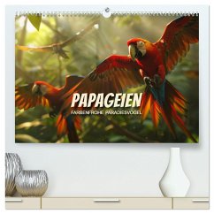 Papageien - Farbenfrohe Paradiesvögel (hochwertiger Premium Wandkalender 2025 DIN A2 quer), Kunstdruck in Hochglanz - Calvendo;R. Stuhlmann, Peter