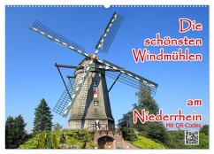 Die schönsten Windmühlen am Niederrhein (Wandkalender 2025 DIN A2 quer), CALVENDO Monatskalender
