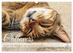 Catlovers - Ein Jahr voller Samtpfoten und charmanten Weisheiten (Wandkalender 2025 DIN A3 quer), CALVENDO Monatskalender