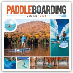 Paddleboarding Square Wall Sunday Start Calendar 2025 - Carousel Calendar