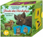 Finde die Tierbabys. Ein Memo aus dem Wald für Kinder ab 3 Jahren