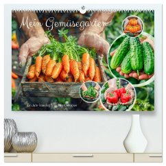 Mein Gemüsegarten - Ein Jahr knackig frisches Gemüse (hochwertiger Premium Wandkalender 2025 DIN A2 quer), Kunstdruck in Hochglanz