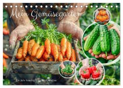 Mein Gemüsegarten - Ein Jahr knackig frisches Gemüse (Tischkalender 2025 DIN A5 quer), CALVENDO Monatskalender