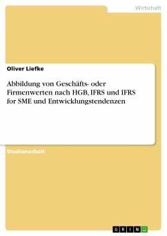 Abbildung von Geschäfts- oder Firmenwerten nach HGB, IFRS und IFRS for SME und Entwicklungstendenzen (eBook, PDF) - Liefke, Oliver