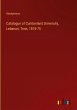 Catalogue of Cumberland University,... - Bild 1